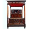 Luxury Intricately Carved Solid Wood Four Poster Bed with Canopy