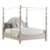 Elegant Transitional Wood Canopy Bed Frame