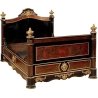 Luxurious Ornate French Empire Style Bed with Gold Accents