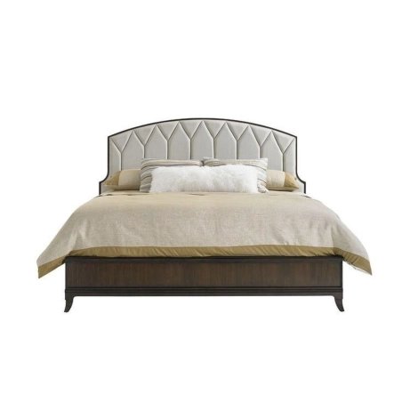 Luxury Upholstered Headboard Wood Bed Frame Queen Size