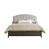 Luxury Upholstered Headboard Wood Bed Frame Queen Size