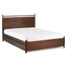 Modern Wooden Bed Frame with Storage Drawers and Headboard