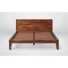 Solid Wood Modern Bed Frame with Slatted Base