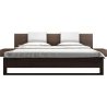 Modern Wood Platform Bed Frame with Integrated Nightstands and Headboard