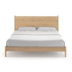 Modern Minimalist Wood Bed Frame with Headboard