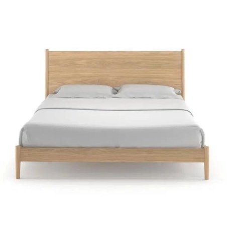 Modern Minimalist Wood Bed Frame with Headboard