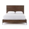Modern Minimalist Solid Wood Platform Bed Frame with Headboard