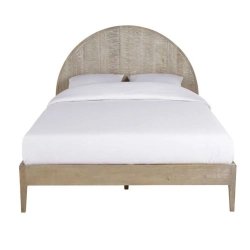Handcrafted Arched Headboard Wooden Bed Frame