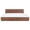 Modern Solid Wood Platform Bed with Integrated Headboard