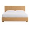 Modern Solid Wood Bed Frame with Slatted Headboard