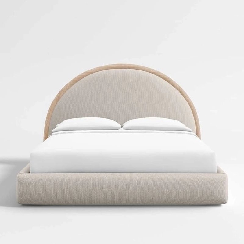 Minimalist Modern Arched Wood Frame Upholstered Bed Minimalist Modern Arched Wood Frame Upholstered Bed