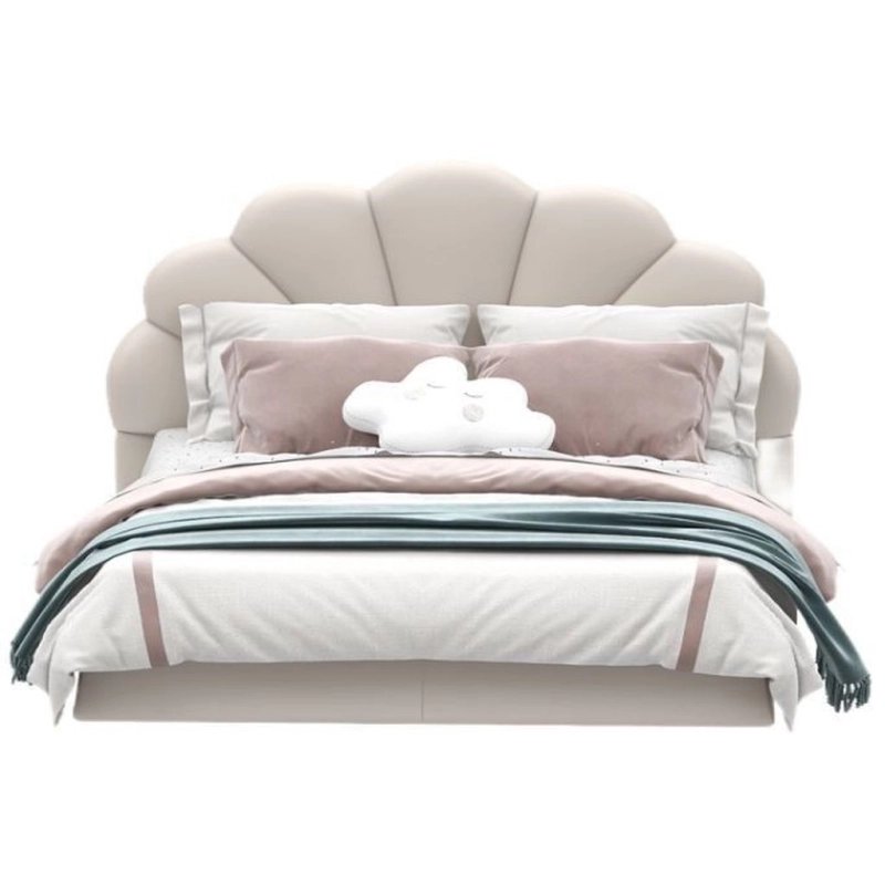 Luxury Upholstered Scallop Shell Bed Frame Luxury Upholstered Scallop Shell Bed Frame