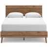 Solid Wood Bed Frame with Headboard - Modern Bedroom Furniture