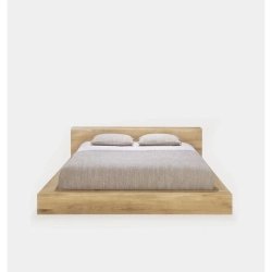 Minimalist Solid Wood Bed Frame Platform Design