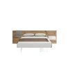 Contemporary Platform Bed with Integrated Headboard and Storage