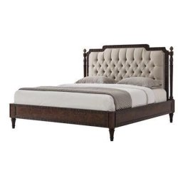 Classic Tufted Headboard Panel Bed Elegant Bedroom Furniture