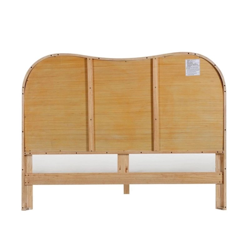 Contemporary Wooden Bed Headboard Natural Finish Contemporary Wooden Bed Headboard Natural Finish