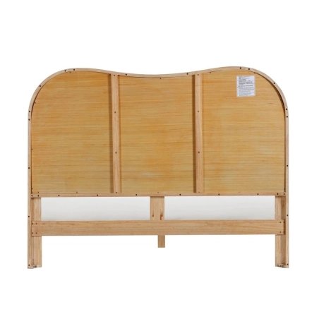 Contemporary Wooden Bed Headboard Natural Finish