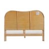 Contemporary Wooden Bed Headboard Natural Finish