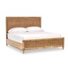 Tropical Rattan & Wood King Bed Frame with Woven Headboard