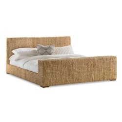 Handcrafted Seagrass Woven Bed Frame Coastal Style