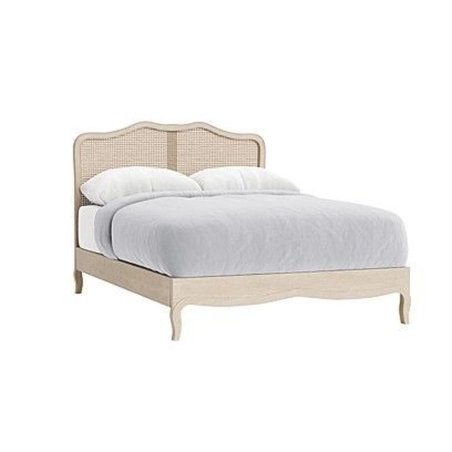 Classic Wood and Rattan Queen Size Bed Frame