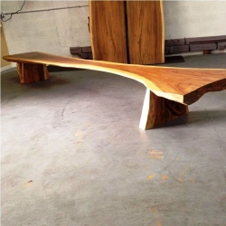 Mulyoharjo Furniture Monkey Pod Slab Dining Table 1321