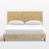 Handwoven Natural Fiber Modern Platform Bed Frame