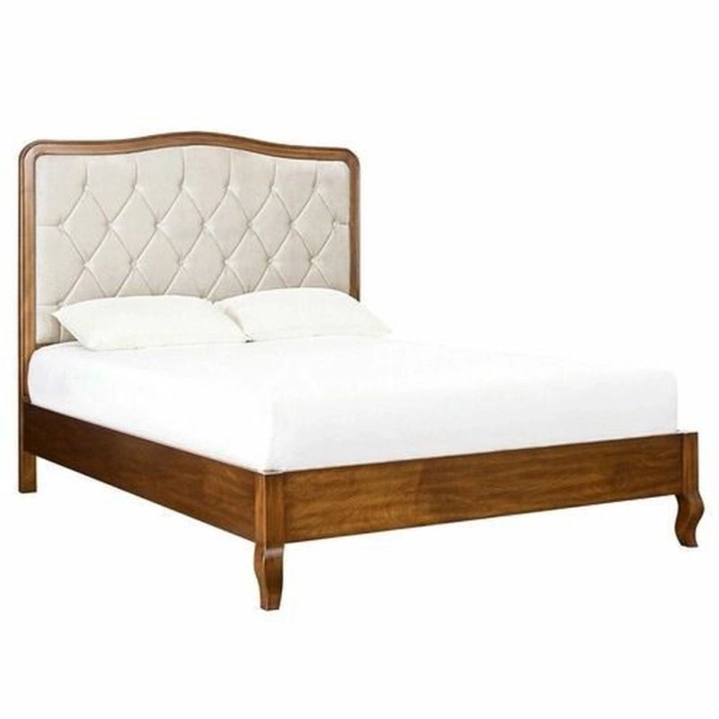 Elegant Tufted Upholstered Bed Frame with Solid Wood Base Elegant Tufted Upholstered Bed Frame with Solid Wood Base