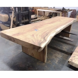 Mulyoharjo Furniture Monkey Pod Slab Dining Table 1323