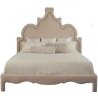 Elegant Upholstered Bed Frame with Sculpted Headboard