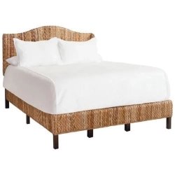 Handwoven Natural Fiber Platform Bed