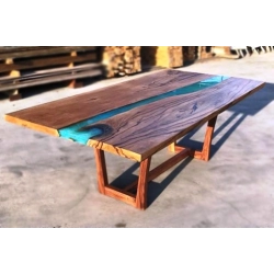 Mulyoharjo Furniture Meh Wood Slab Dining Table 1327