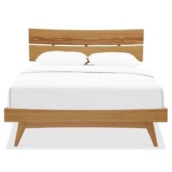 Minimalist Modern Wood Bed Frame with Headboard