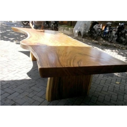 Mulyoharjo Furniture Suar Wood Slab Dining Table 1329