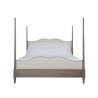 Upholstered Four-Poster Canopy Bed Frame Classic Design