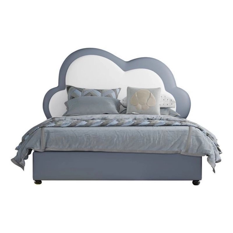 Kids Cloud Design Upholstered Bed with Plush Headboard Kids Cloud Design Upholstered Bed with Plush Headboard