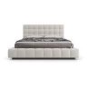Modern Minimalist Upholstered Platform Bed Frame with Tufted Headboard