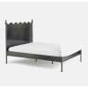 Premium Iron Bed Frame with Elegant Scalloped Headboard
