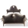 Luxury Upholstered Carved Wood Bed Frame Classic Style
