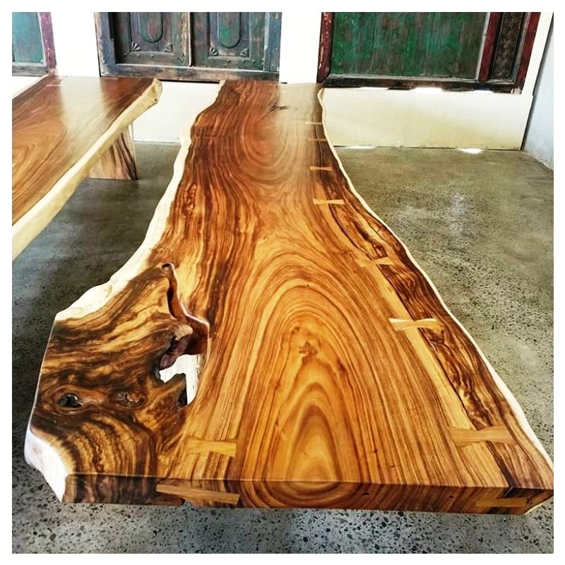 Mulyoharjo Furniture Monkey Pod Slab Dining Table 1333 Mulyoharjo Furniture Monkey Pod Slab Dining Table 1333