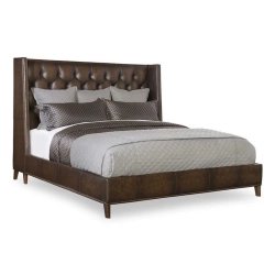 Elegant Tufted Upholstered Wingback Bed Frame