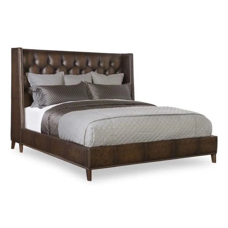 Elegant Tufted Upholstered Wingback Bed Frame