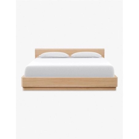 Minimalist Modern Wooden Platform Bed Frame with Headboard