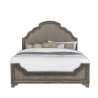 Transitional Wood Bed Frame with Arched Headboard and Footboard, Queen Size