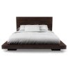Modern Minimalist Platform Bed Frame Dark Brown Wood Design
