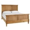 Premium Solid Wood Rattan Panel Bed Frame Queen Size