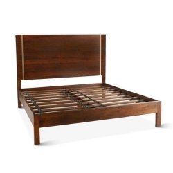 Modern Minimalist Solid Wood Bed Frame with Headboard