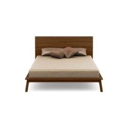 Modern Minimalist Wooden Bed Frame with Headboard - Quality Bedroom Furniture