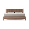 Modern Solid Wood Bed with Slatted Headboard